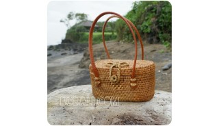 coin bags straw rattan ethnic handmade handwoven bali